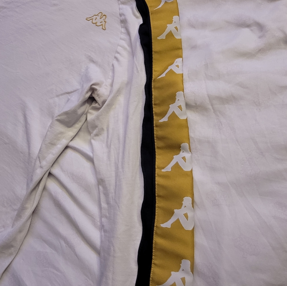 Kappa White and Gold Long Sleeve Shirt